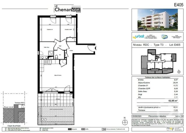 Appartement F3 à louer - 3 pièces - 62.95 m2 - PERPIGNAN - 66 - LANGUEDOC-ROUSSILLON - Century 21 Côte Catalane Immobilier